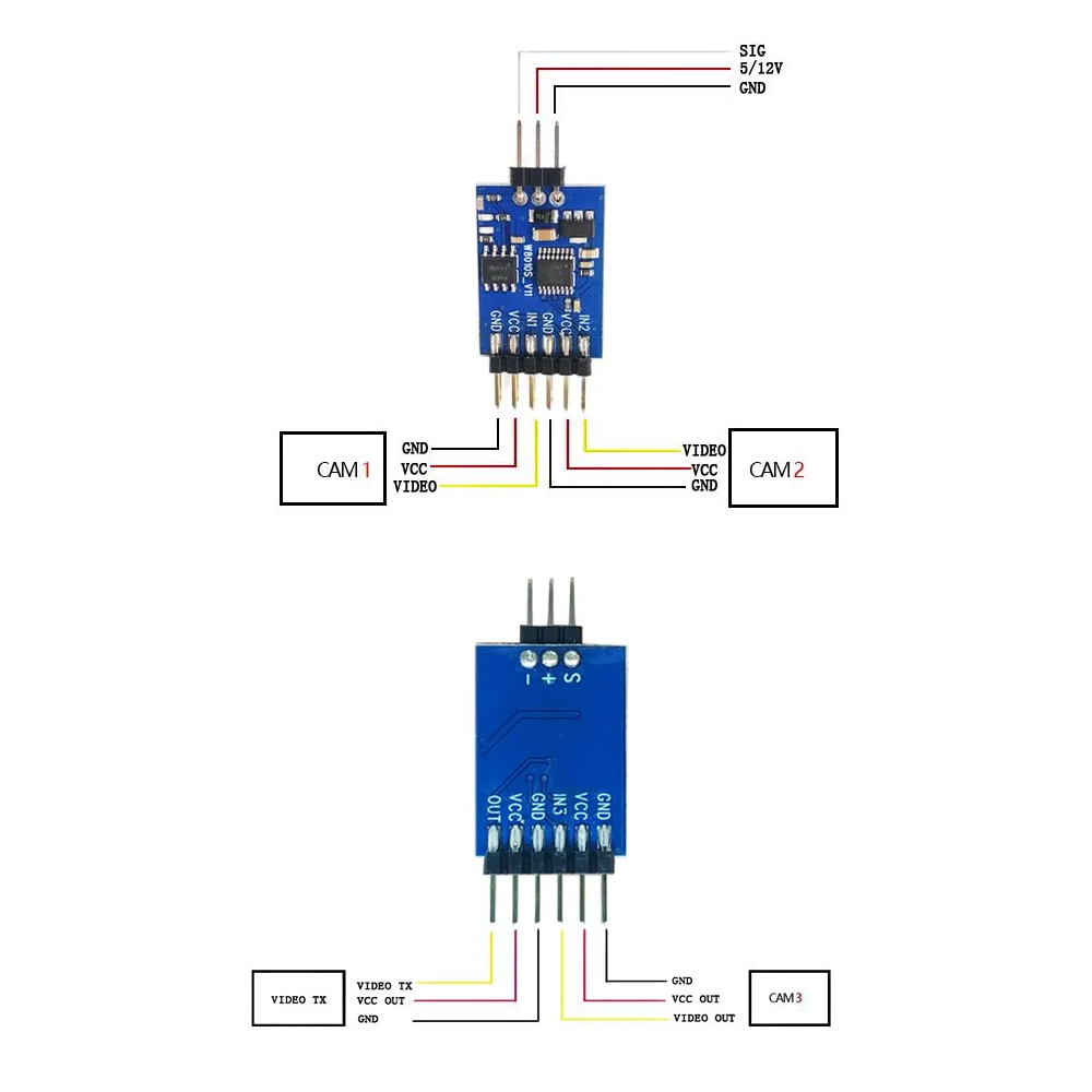 Modul Pengalih Video 3 Saluran - Fpv Drone Receiver ulasan dan harga